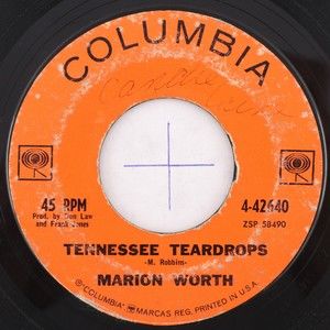 Marion Worth – Shake Me I Rattle / Tennessee Teardrops -  45 rpm Vinyl Record 7"